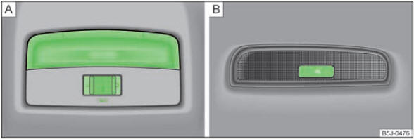 Abb. 27 Innenleuchte hinten: Ausführung 1 / Ausführung 2