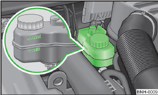 Abb. 101 Motorraum: Bremsflüssigkeitsbehälter